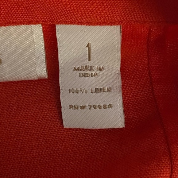 Chico Linen Blazer Size 1 Pleated Color Is Coral/Rust Orange In Color 100% Linen - Picture 4 of 5